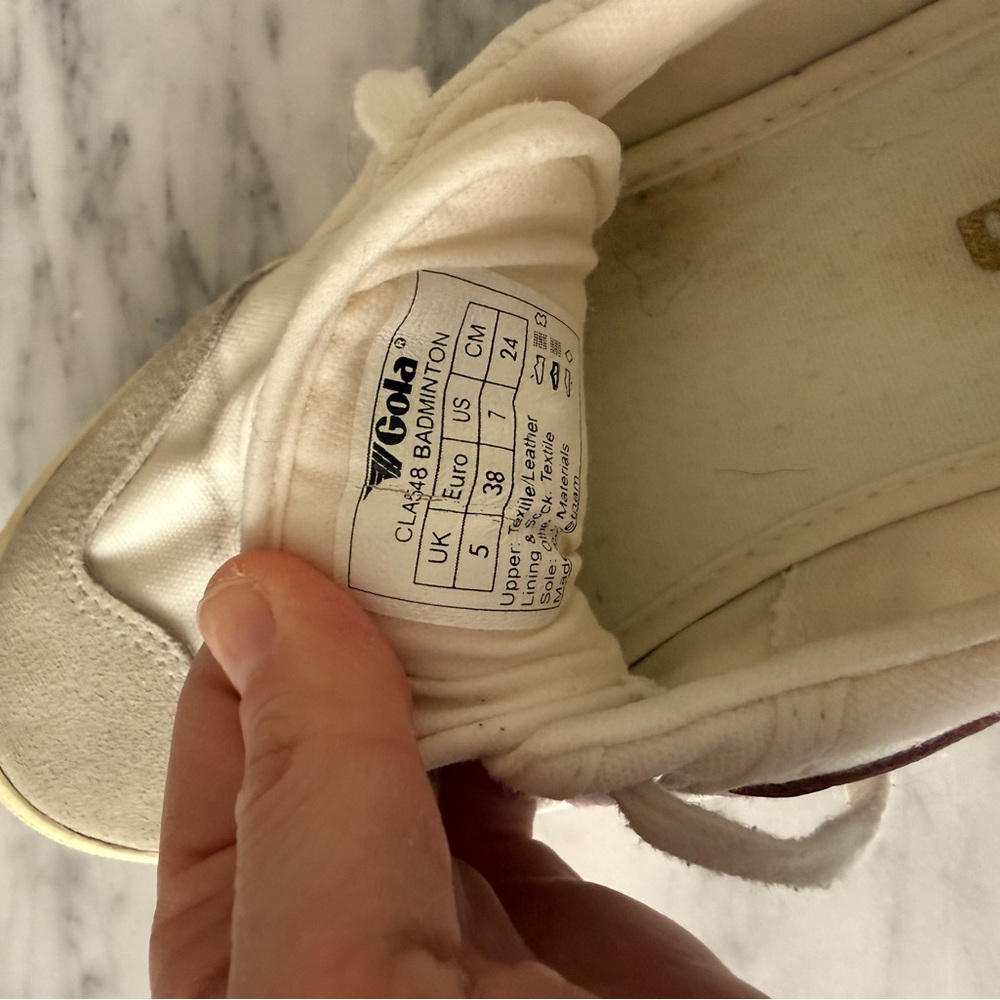 Gola Cream and Mauve Pink Low-Top Sneakers - Picture 2 of 4